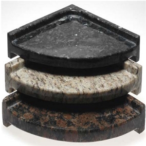 Wellest Emerald Pearl,Glallo Oranmental,Baltic Brown Granite Fan Shape Soap Dish,Soap Dish,Bath Accessories,Sst005