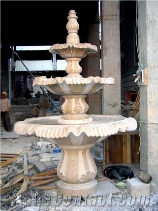 Wellest Exterior Water Spray Sunset Gold Rusty Granite Fountain,Garden Fountain,Carved Sculpture Fountain,Sfb015