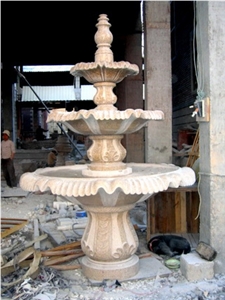 Wellest Exterior Water Spray Sunset Gold Rusty Granite Fountain,Garden Fountain,Carved Sculpture Fountain,Sfb015