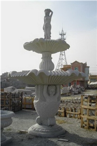 Wellest Exterior Water Spray White Marble Fountain,Garden Fountain,Carved Sculpture Fountain,Sfb014