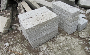 Wellest G603 Luner Pearl Grey Granite Palisade,Rough Picked Pineapple Surface, Exterior Garden Stone,Kerbstone, Landscape Stone Fence,Wp016