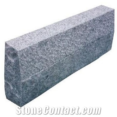 Wellest G654 Sesame Black Granite Kerb Stone,Landscape Stone, Rough Picked Botom and Natural on Top,Other Sawn Cut, Side Stone,Road Stone,Ks003