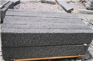 Wellest G654 Sesame Black Granite Kerb Stone, Rough Picked, Side Stone,Road Stone,Ks015