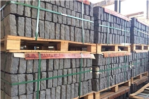 Wellest G654 Sesame Black Granite Palisade,Natural Split, Exterior Garden Stone, Landscape Stone Fence,Wp021
