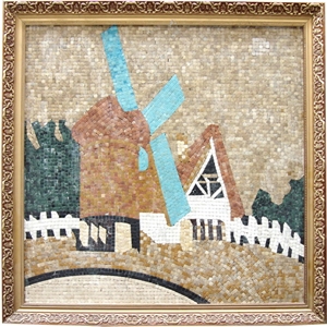 Wellest Stone Tablets Marble Mosaic Paiting,Stone Decorative Artwork,Artifacts & Handcrafts,Sp004