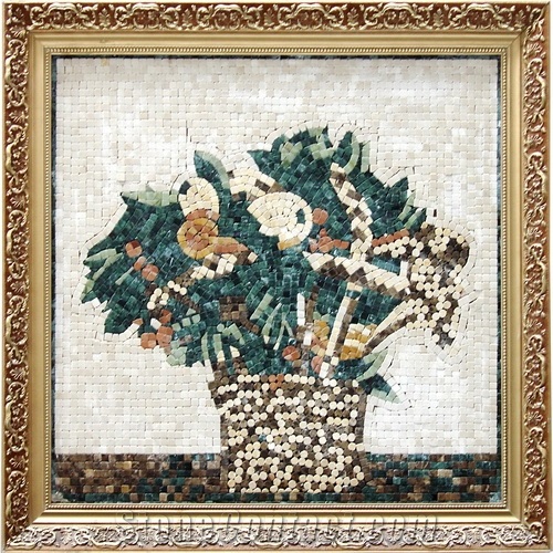 Wellest Stone Tablets Marble Mosaic Paiting,Stone Decorative Artwork,Artifacts & Handcrafts,Sp009