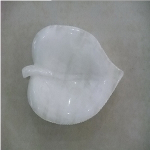 Wellest White Jade Marble Leaf Shape Soap Dish,Soap Holder,Bath Accessories,Sst002