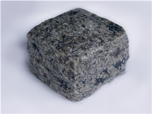 Cube Stones, Cobbles from Ukrainian Grey Granite, Kostyantynivsky Grey Granite Cube Stones