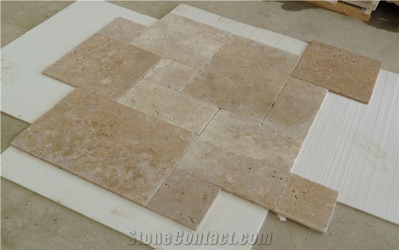 Commercial Travertine Classic Mix Tiles French Pattern Set