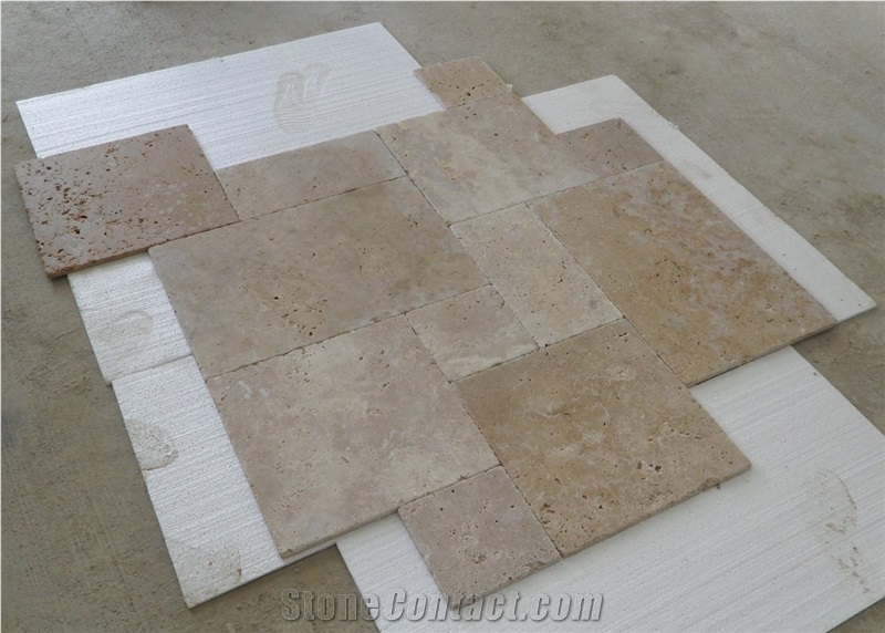 Commercial Travertine Classic Mix Tiles French Pattern Set