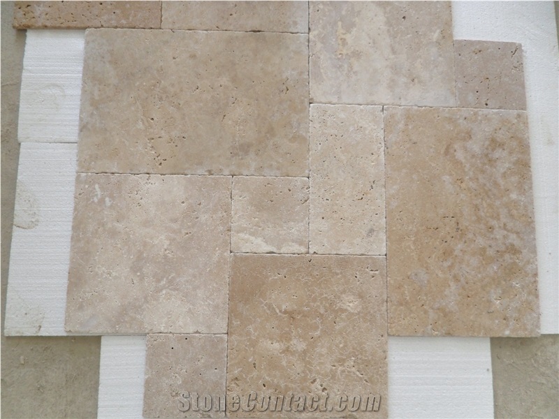 Commercial Travertine Classic Mix Tiles French Pattern Set