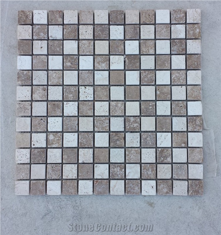 Mosaic Light Noce Travertine 1.0x2.3x2.3 Tumbled
