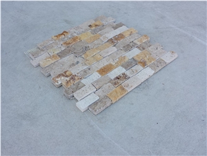 Mosaic Split Face Light Gold Noce Travertine Mix 2.4x4.8