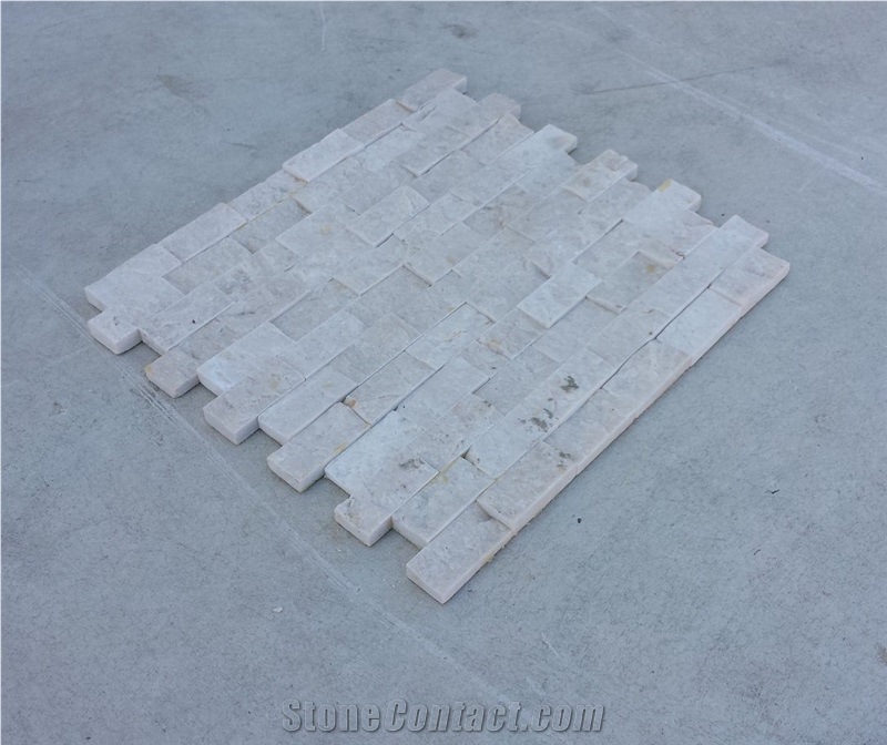Mosaic White Marble 2.4x4.8 Split Face