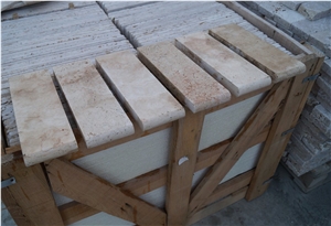 Pool Coping with Light Travertine 3.0x10x30.5 Honed Bullnose Pool Coping with Light Travertine 3.0x10x30.5 Honed Bullnose