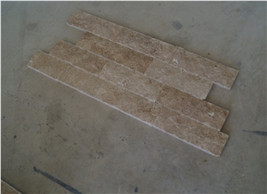 Split Face Wall Cladding Travertine Tiles_dark Travertine