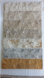 Split Face Wall Cladding Travertine Tiles_dark Travertine