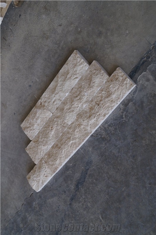 Split Face Wall Cladding Travertine Tiles_light Travertine, Light Cream Beige Travertine Wall Cladding