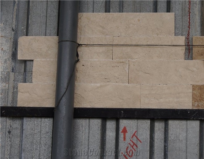 Split Face Wall Cladding Travertine Tiles_light Travertine, Light Cream Beige Travertine Wall Cladding