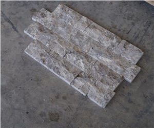 Split Face Wall Cladding Travertine Tiles_silver Travertine, Grey Travertine Wall Cladding