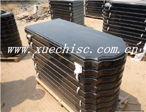 Nutural Stone Shanxi Black Granite Tombstone