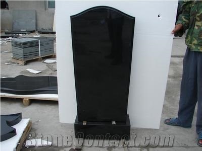 Giga China Absolute Black Granite Headstones