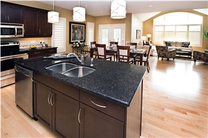 Giga Mongolia Black Granite Island Countertop