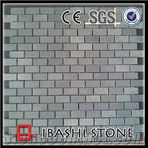 SQUARE GRANITE GREY MOSAIC TILE 