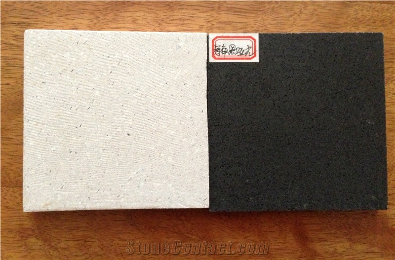 China Black Lava Stone Tiles, Black Vocanic Stone Basalt Slabs & Tiles