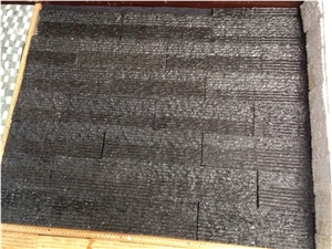 Wall Grooving Tiles, India Black Granite