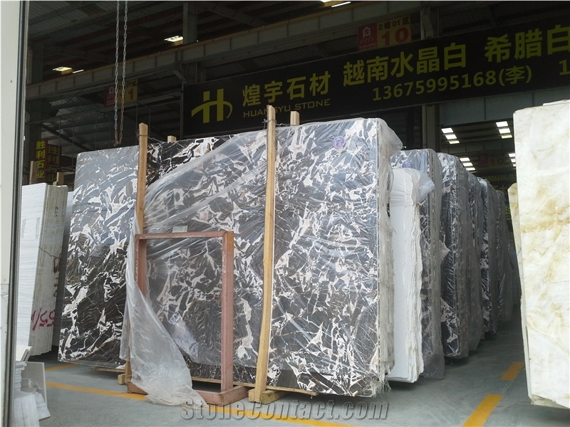 China Black Gold Marble Slabs & Tiles, Black Marble Turkey Tiles & Slabs