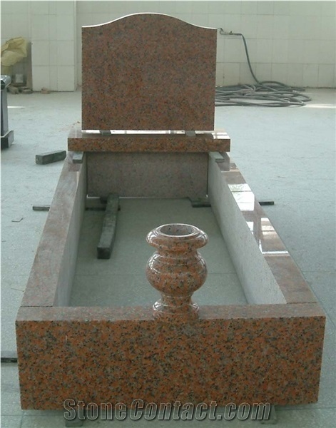 G664 Granite Gravestone, Red Granite Monuments,G664 Red Granite Style Monument