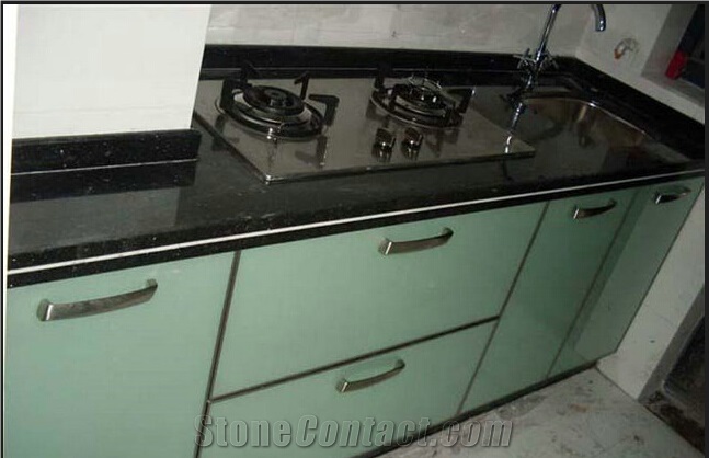 Black Jade Slabs & Tiles, China Black Slab
