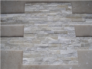 Beige Ledgestone Wall Panel,Chinese Quartzite Cultural Stone Wall Cladding,Veneer