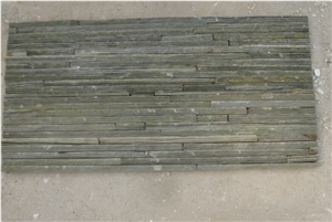 Green Slate Cultured Stone Veneer, Ledgestone Wall Panel,China Drain Board Ledge Stone
