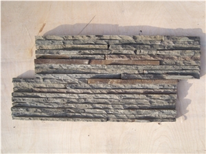 Green Slate Cultured Stone Veneer, Ledgestone Wall Panel,China Drain Board Ledge Stone