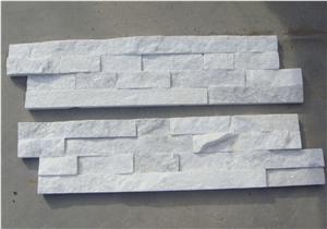 Hot-Selling! Natural Cultured Wall Tile,Quartzite Ledge Stone Wall Cladding,Pure White Veneer