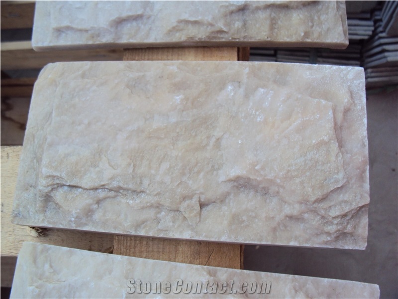 Beige Quartzite Mushroomed Wall Stone