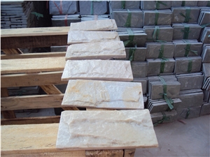 Beige Quartzite Mushroomed Wall Stone