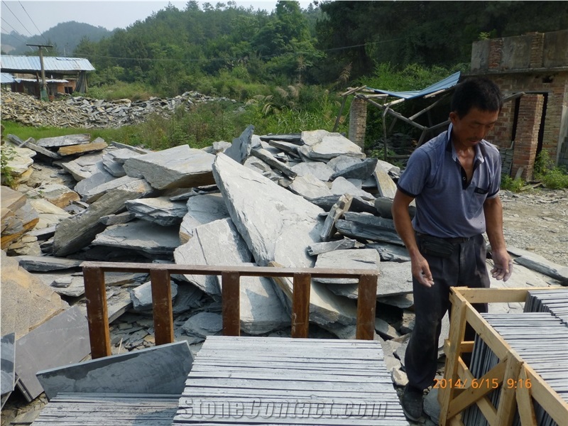 China Black Slate Slabs & Tiles