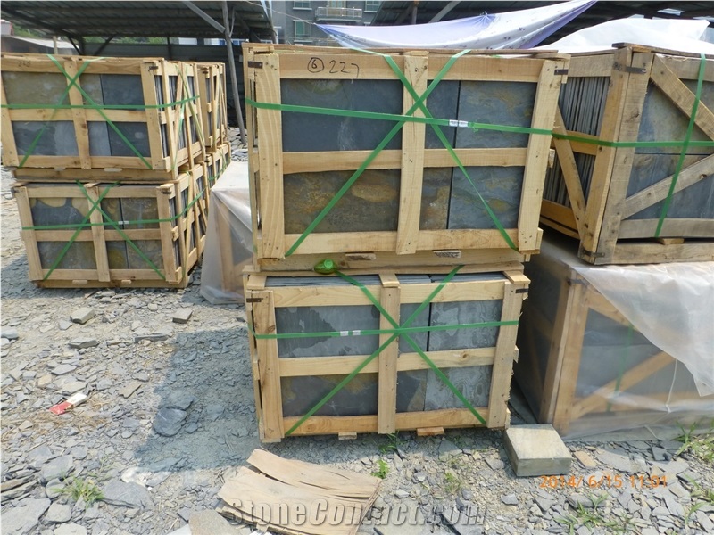China Black Slate Slabs & Tiles