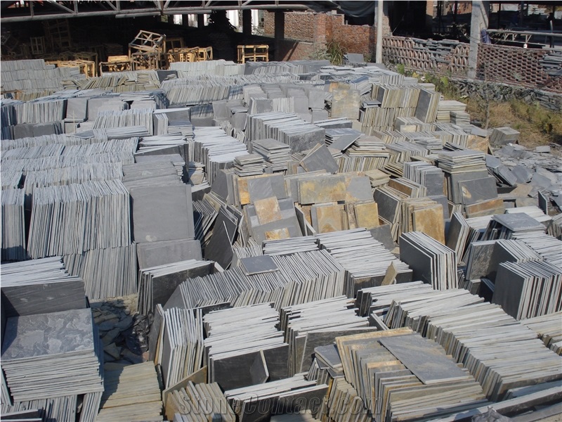 China Black Slate Slabs & Tiles