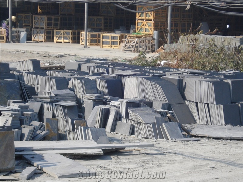 China Black Slate Slabs & Tiles