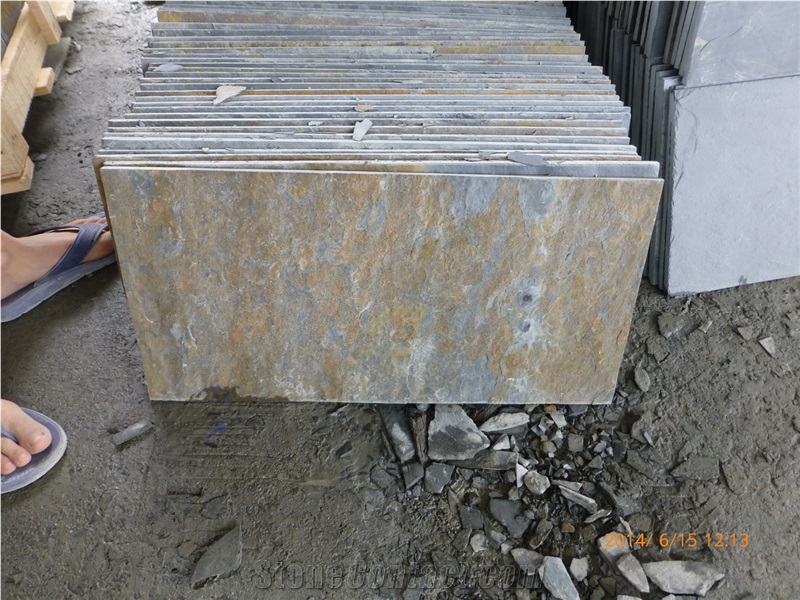China Rust Slate Slabs & Tiles