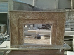 Emperador Light Marble Fireplace