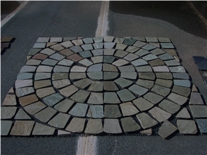 Multicolor Slate Pavement Pattern
