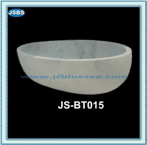 Cheap White Stone Bowl Bathtub, Natural White Marble Bathtubs