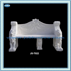 Garden Stone Bench, Natural Yellow Marble Bench