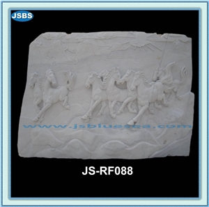 Natural White Marble Wall Reliefs