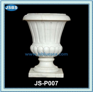 Natural White Stone Planter, Natural Marble Planters